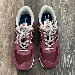 Mens New Balances. Size 12. Maroon and gray. Barely worn. no signs of wear.